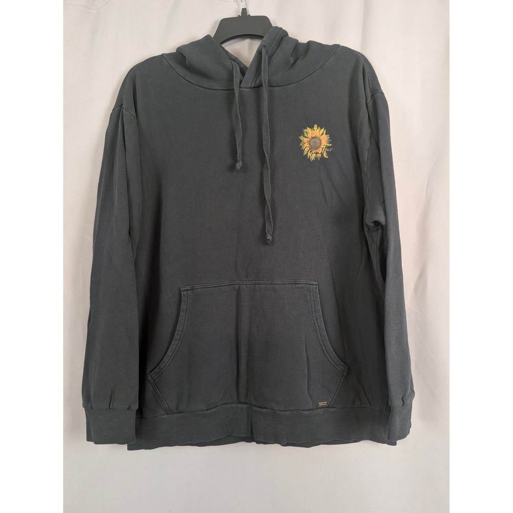 O'Neill Sunflower Graphic Hoodie Women XL Black Excellent
